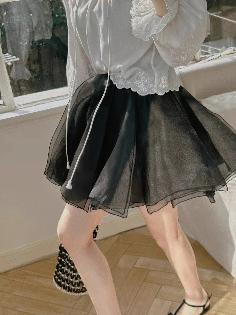 

Романтичная, нежная, весенняя балетная юбка-трапеция с эффектом пэчворк, женская дизайнерская модель, омолаживающая, пышная короткая юбка