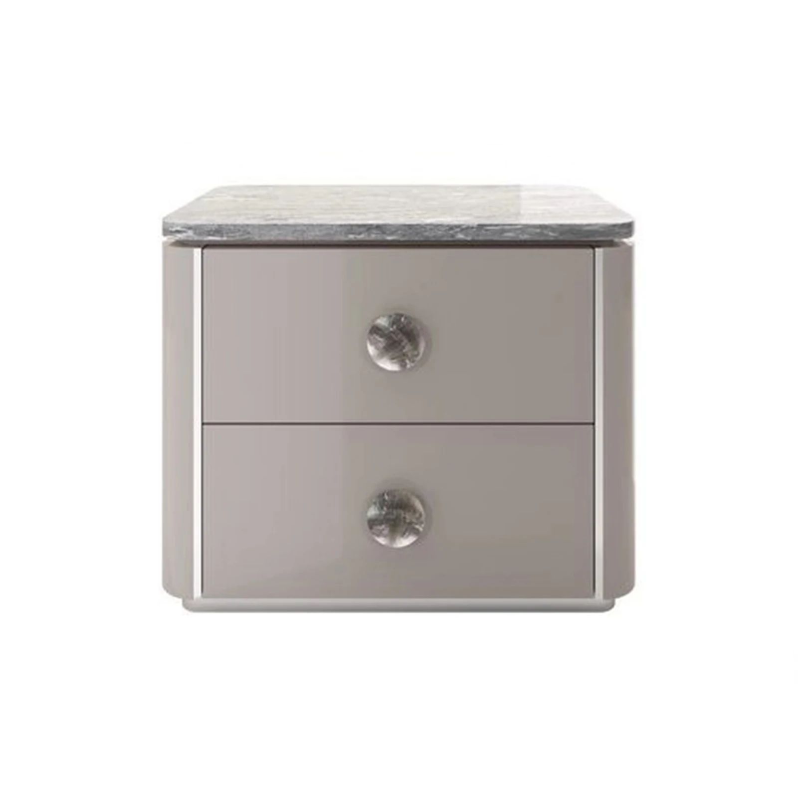 

-For Customized Nightstand Luxury Bedside White Marble Bedside Table Nightstand Modern&