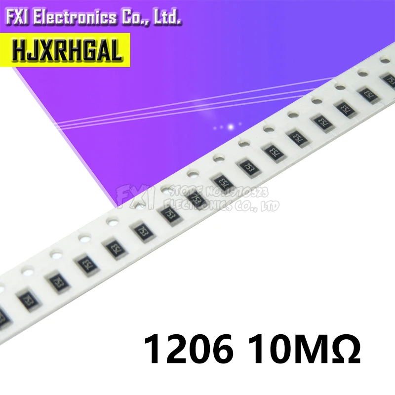 

100PCS 1206 SMD Resistor 10M ohm chip resistor 0.25W 1/4W new original