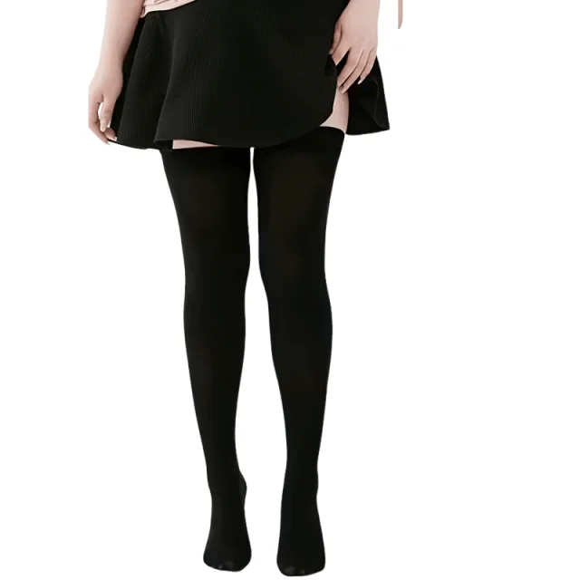 Übergrößen Oberschenkelhohe Socken für Damen, Überkniestrümpfe, Lange Strümpfe in Einfarbigem Design, Dehnbar, Rutschfest, Atmungsaktiv, Lässig