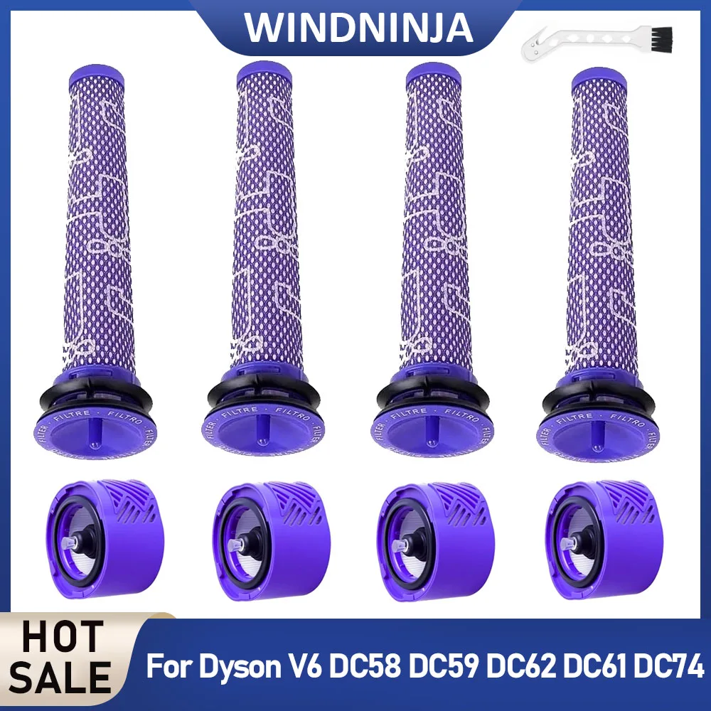 

Комплект моющихся предфильтров и задней крышки фильтра для беспроводных пылесосов Dyson V6, DC58, DC59, DC61, DC62, DC74, запчасти для HEPA-фильтров