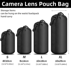 RF11 Camera Lens Pouch Bag Waterproof Video Lens Soft Drawstring Protector Case For Canon Sony Nikon for Most Digital SLR Camera