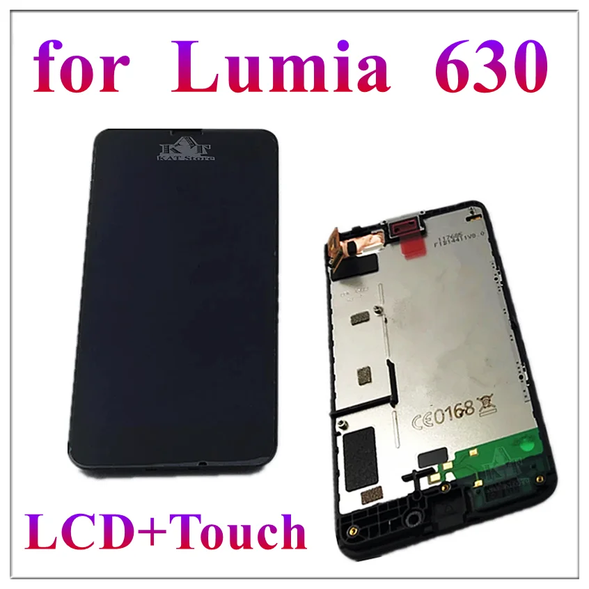 1 pçs para nokia lumia 630 display lcd tela de toque digitador sensor painel módulo montagem com ferramentas quadro repria peças
