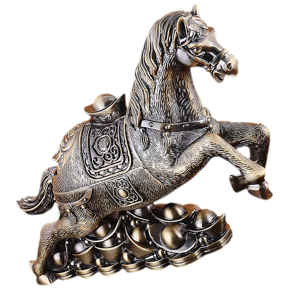 

Desktop Ashtray Horse Design Metal Cigarette Holder Modern Home Decorative Table Accessory For Indoor Outdoor Use Small Size