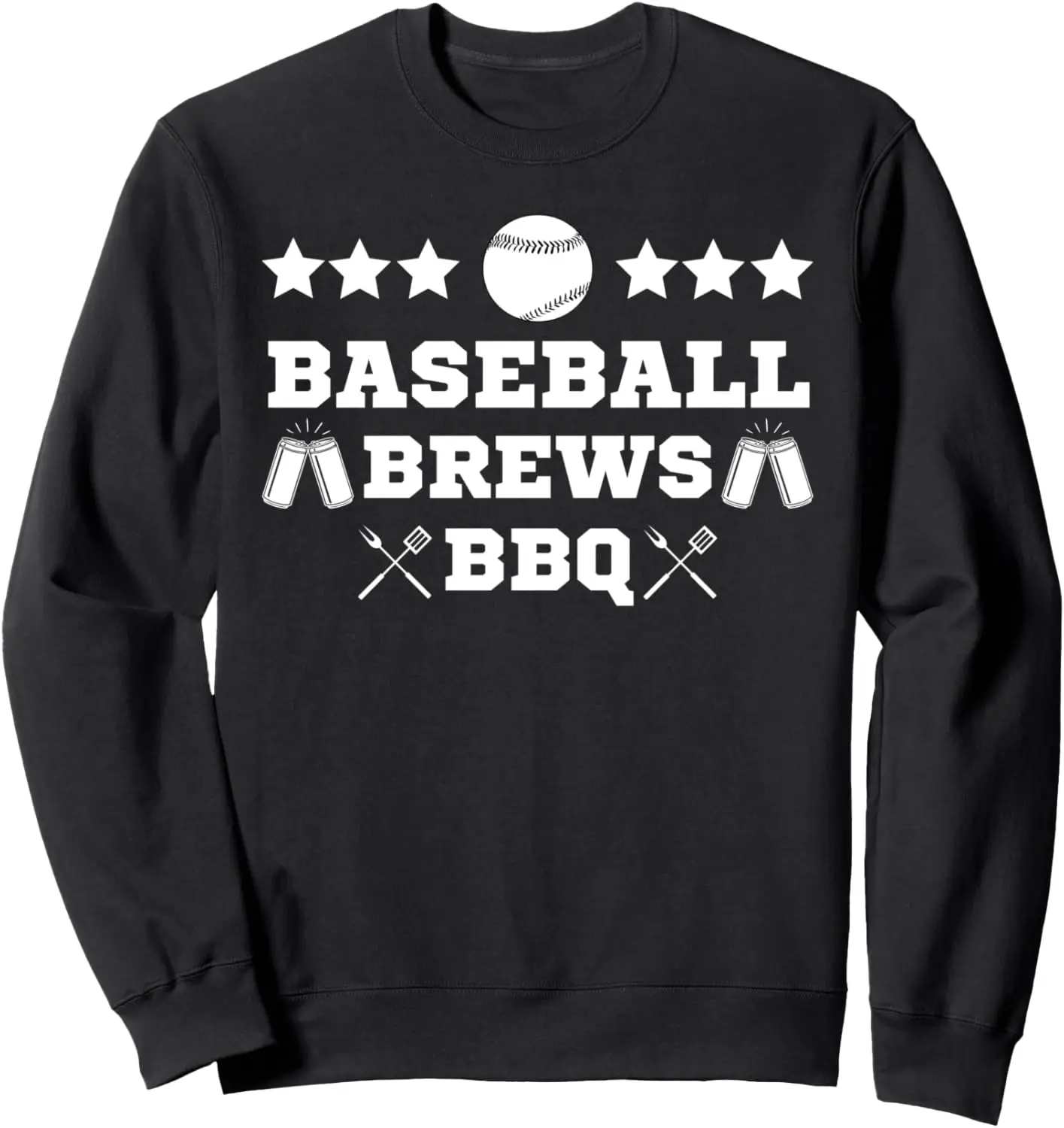 Barbecue Grilling Baseball Brews BBQ Beer Meat Lover Dad Sweatshirt