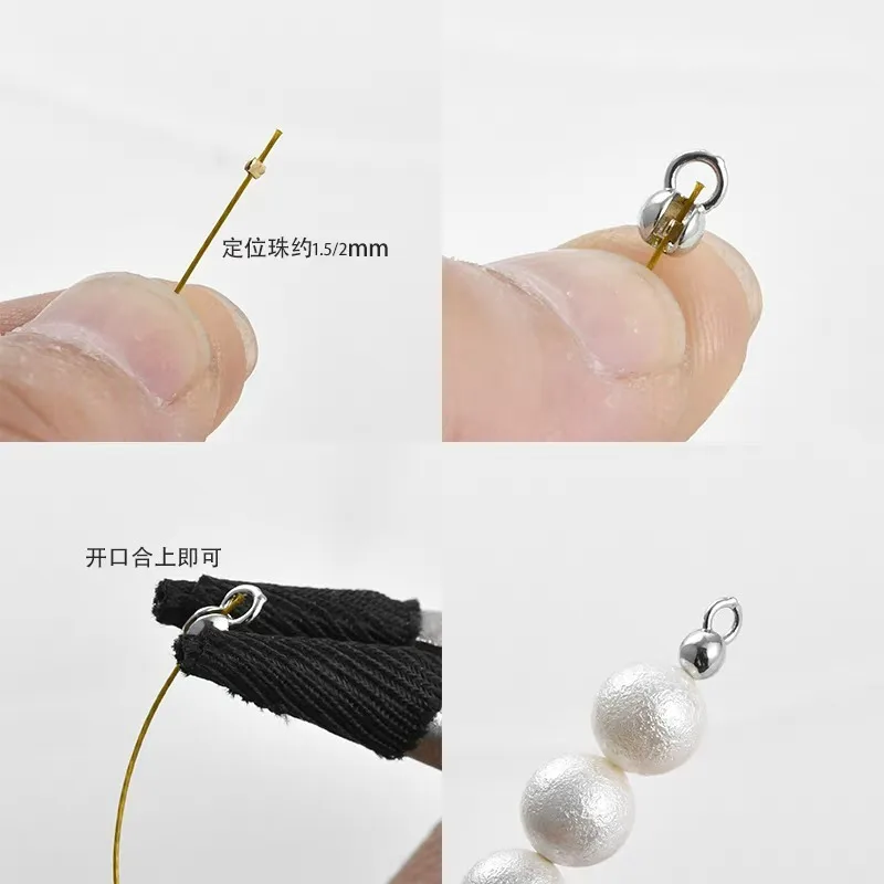 DIY Necklace Connecting Buckle Jewelry Bead Tip Chain Connector Bracelet End Wrap Wire Lock Catch Ornament Coupling Link Button