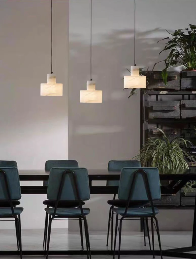 Small Pendant Light E27 Bulb Natural Marble