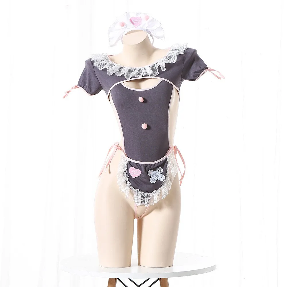 

Sexy Sweet Girl Anime Cosplay Coffee Maid Uniform Pajamas Underwear Women Love Lace Bodysuit Swimwear Pool Party Outfits Costume