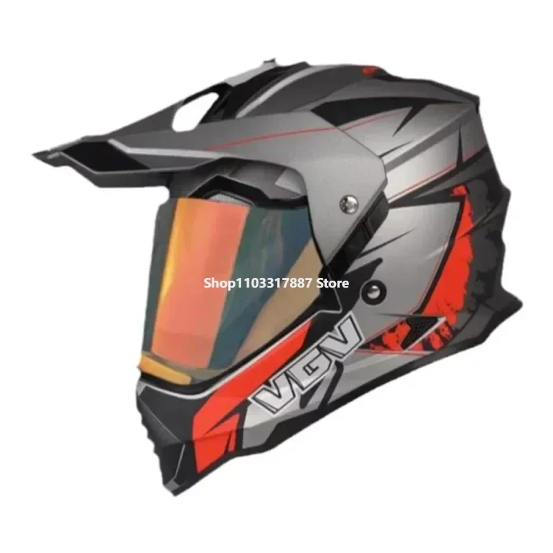 

Carbon Fiber Pattern Motorcycle Cross-country Pull Helmet 3C Certified Helmet Locomotive Retro Full Helmet Four Seasons Double