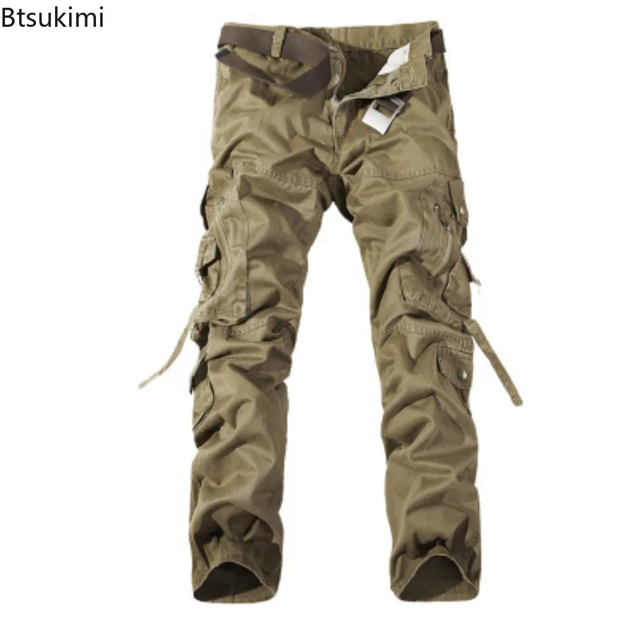 Spring New Men's Cargo Pants Casual Multiple Pockets Overalls Pants Male Outdoor High Quality Cotton Baggy Trousers Oversized 42 view 5