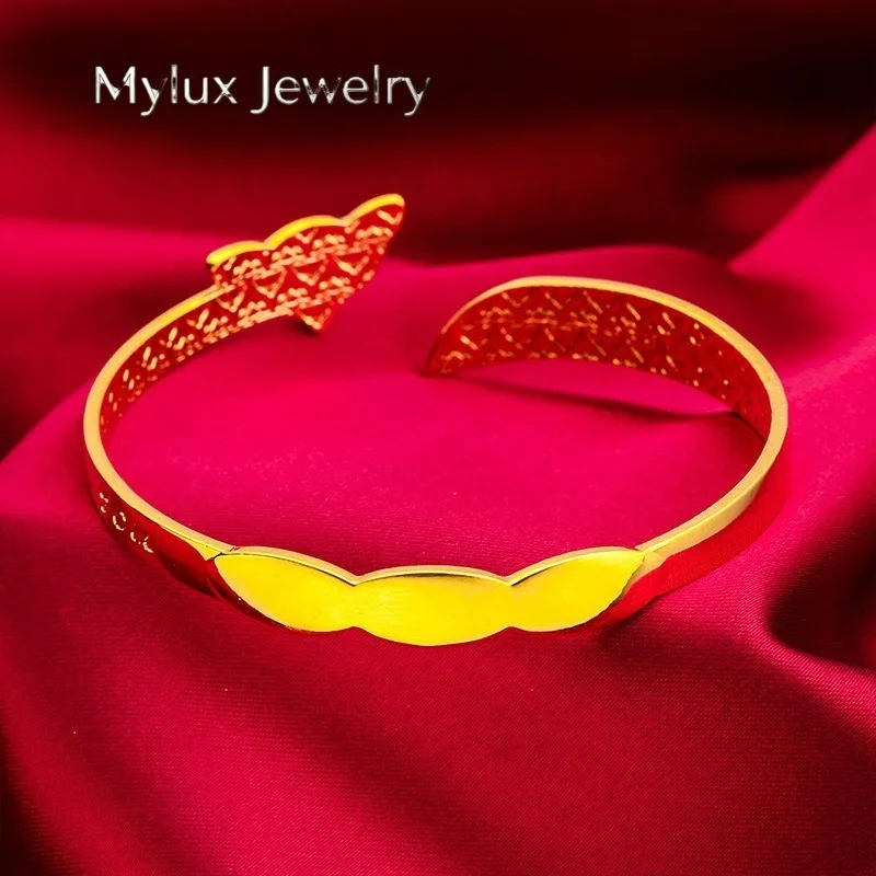 Mylux Jewelry 9999 genuine gold 24K pure gold women's fashionable and gorgeous gold bracelet gold bracelet jewelry