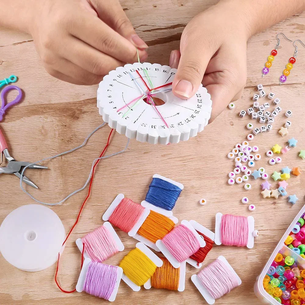 Kit de bracelets de perles élastiques pour filles, collier exécutif, jeux de perles faits à la main, matériel cadeau pour enfants, jouets manuels