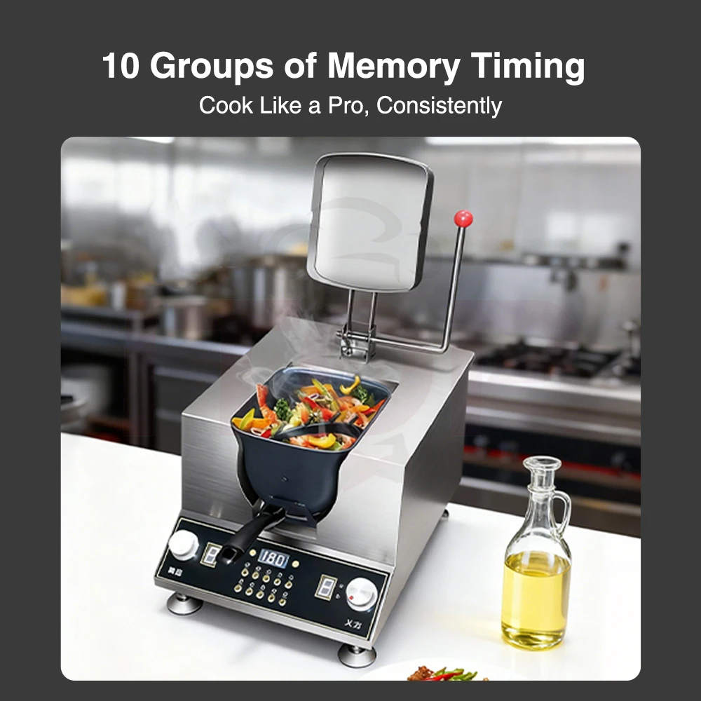 STLF JW Auto Fried Rice Robot Commercial Kitchen Equipment Automatic Stir Fry Cooking Wok Machine for Takeaway Foods