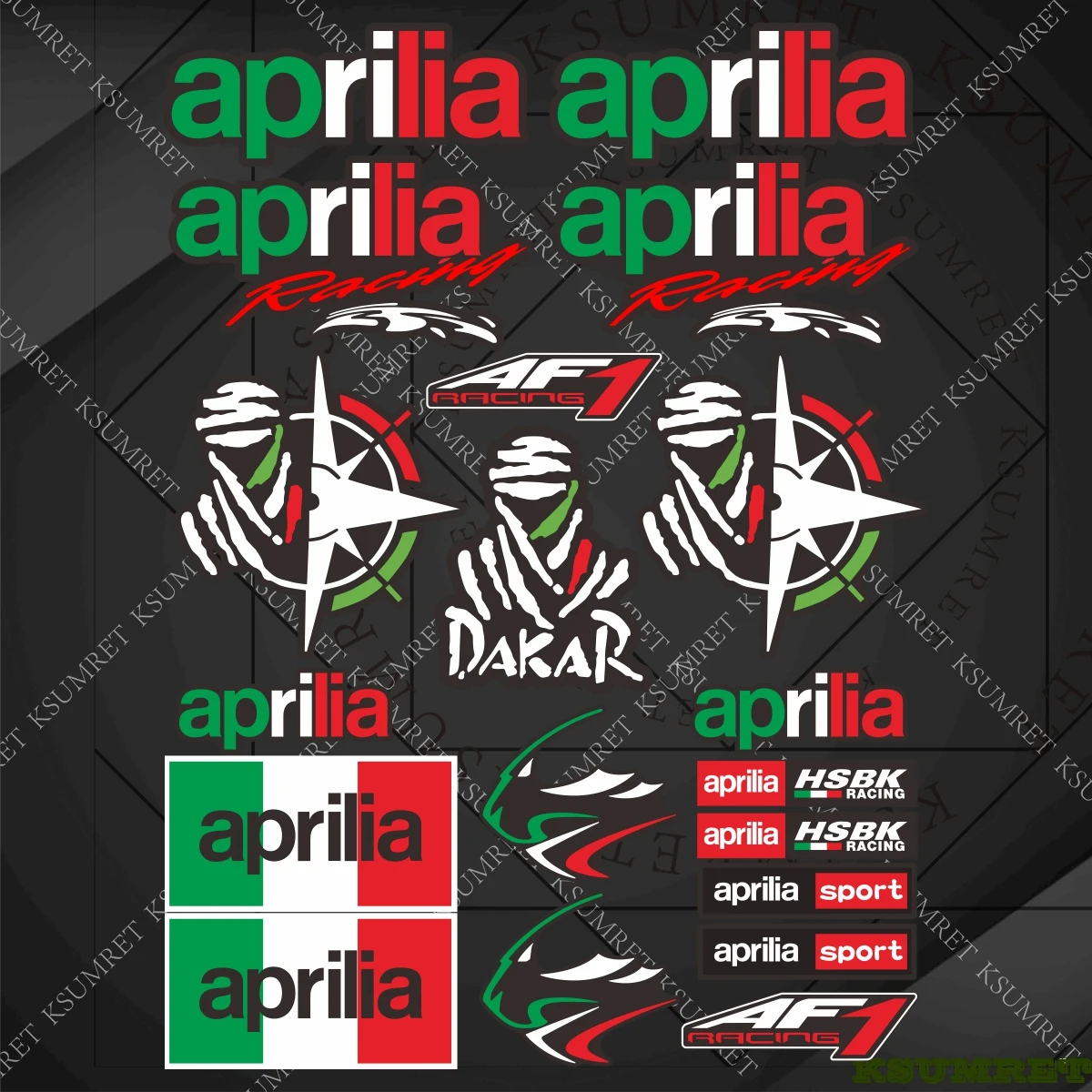 For Aprilia Stickers Motorcycle Sticker Decal Moto Tank Helmet Emblem Decals Waterproof
