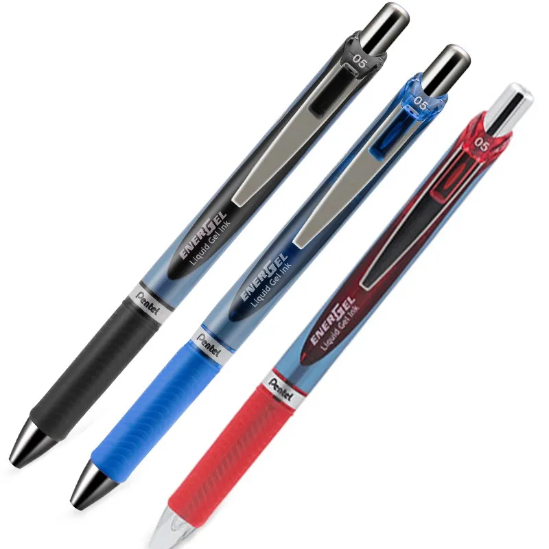

3 цвета Pentel Energel Bln75 гелевая ручка 0,5 мм быстросохнущие нейтральные гелевые ручки для подписи шариковая ручка гладкие канцелярские принадлежности для письма