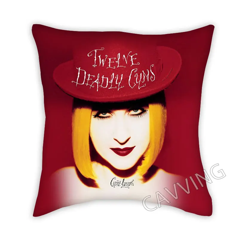 

Cyndi Lauper 3D Printed Polyester Decorative Pillowcases Throw Pillow Cover Square Zipper Cases Fans Gifts Home Decor