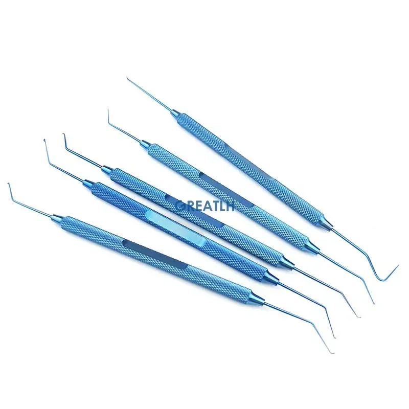 Titanium Alloy Double Head Phaco Chopper Spatula Manipulator Sinskey Hook Ophthalmic Instrument Double Eyelid Surgery Tool