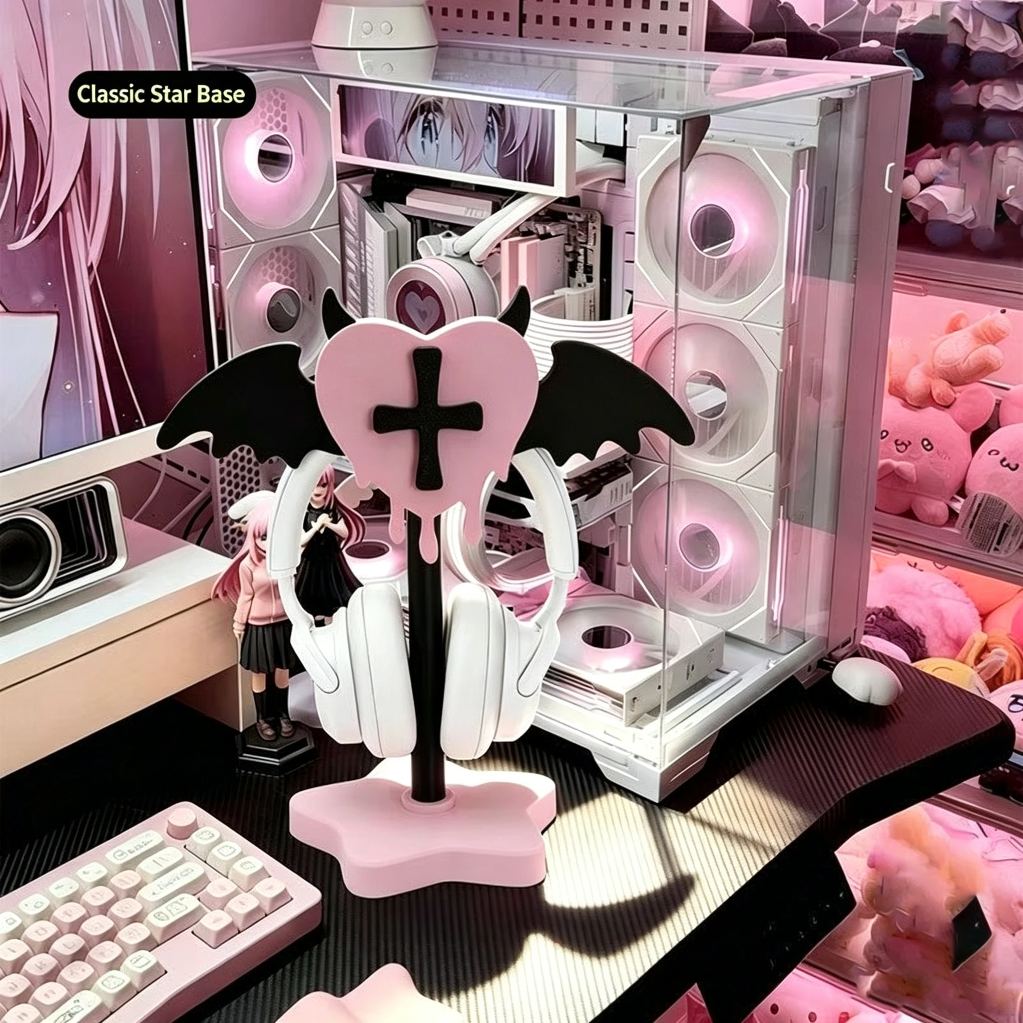 귀여운 작은 악마 모양의 헤드폰 거치대, 실용적인 게이 - Headphone Stand Desk 리뷰 및 가격
