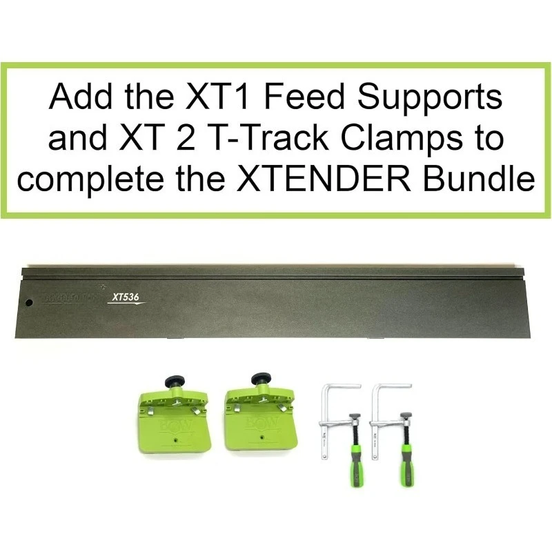 36” XT XTENDER Fence - T-Track Table Saw Fence System with Multiple T-Slots for Woodworking Accessories - Fits Port