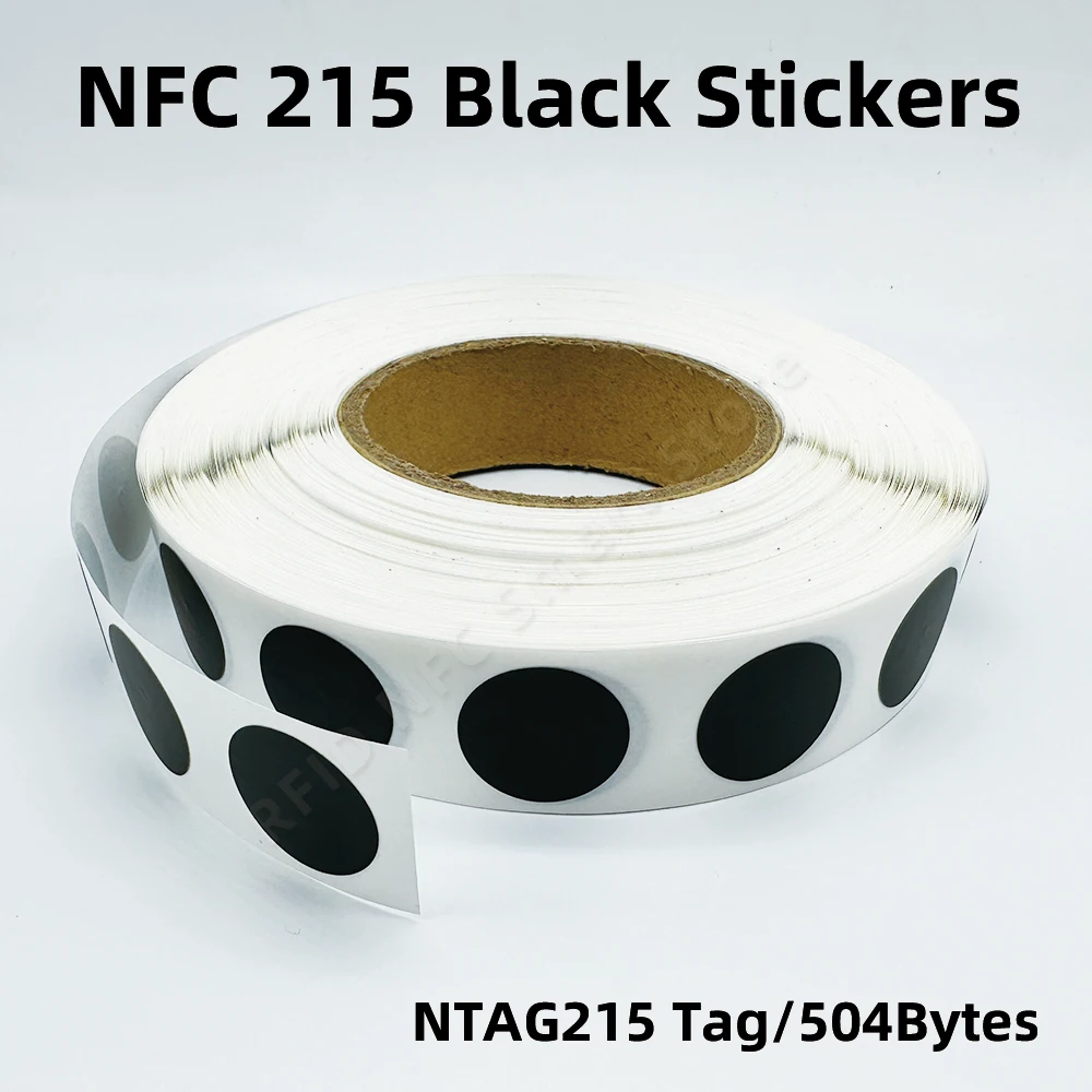 Nfc tag schwarz nfc aufkleber protokoll iso14443a 13,56 mhz nt/ag universal label rfid tags und alle nfc handys en blanco y negr