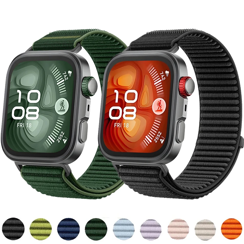 Offizielles Nylon-Armband für Huawei Watch Fit 4 Pro/4, Atmungsaktives Ersatz-Armband für Huawei Watch Fit 4/3