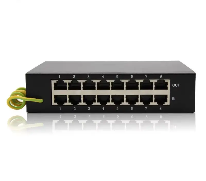 8CHs POE 1000M Gigabit Network Cable Signal Lightning Arrester RJ45 Camera Thunder Multi Port Monitoring Surge Protector