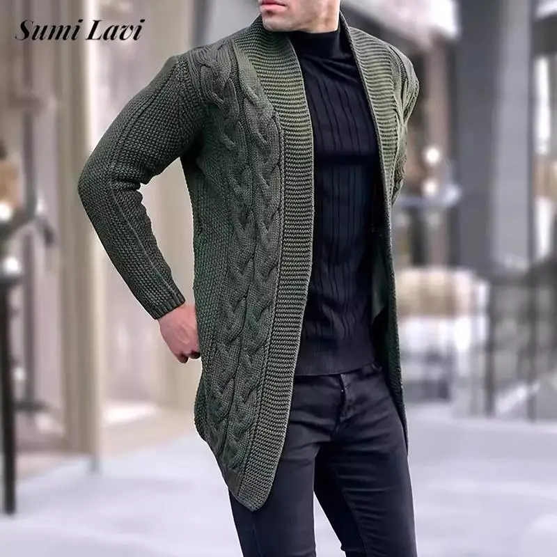 Streetwear Mens maglione giacca autunno classico Jacquard lavorato a maglia Cardigan maglioni per uomo inverno Outdoor moda cappotti lavorati a