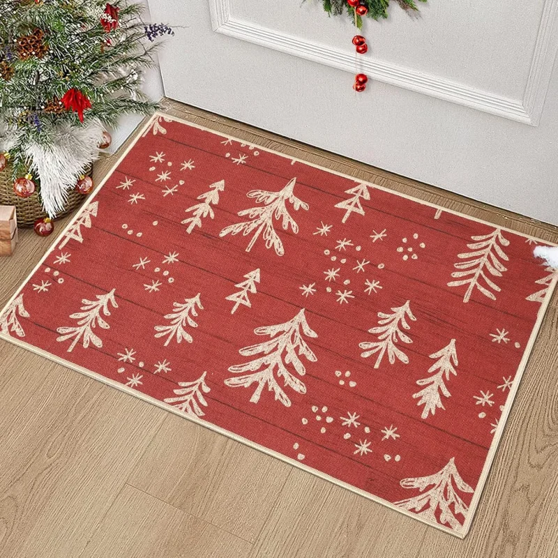 Christmas tree doormat indoor welcome mat living room bedroom kitchen decorative floor mat 61X90cm