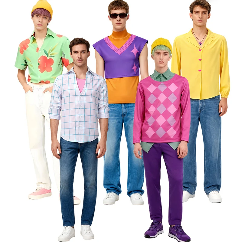 Kpop شيطان هنتر نفس النمط الجينز 2025 الكورية موجة السراويل الرجالية غير رسمية مستقيم موضة جينز سترتش الرجال Jinu سر Abay