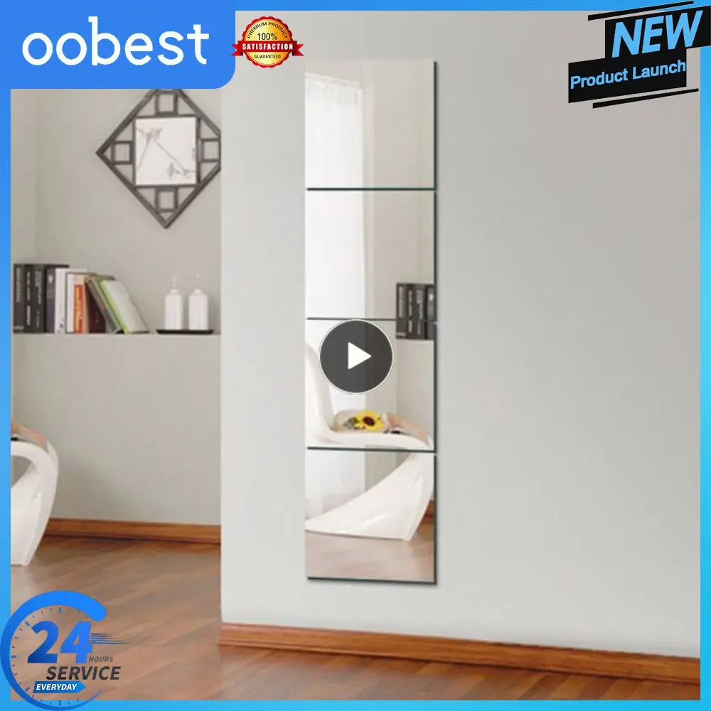 Full Length Mirror Innovative Easy Installation Space-saving Design Versatile Decoration Durable Material Wall Sticker Modern