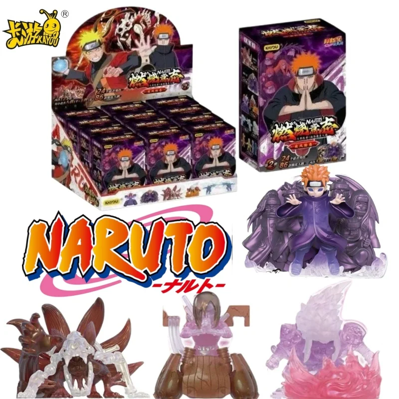KAYOU Genuine NARUTO Card Rubber Doll Burning Will Series Animation Cartoon Game Collection Rubber Doll Peripheral Children Toys