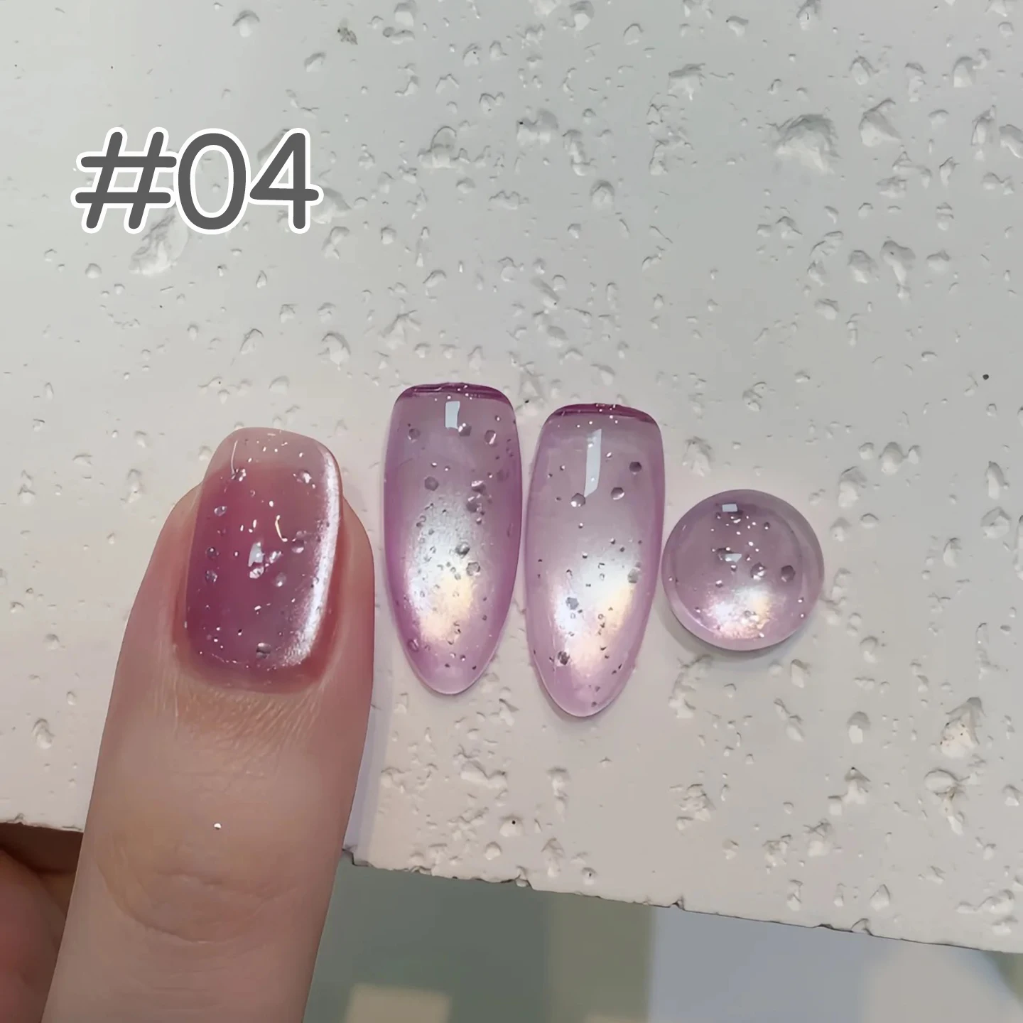 1-16pcs TC Summer Popular Refreshing Colorful Bubble Water Cat Eye Gel Nail Polish Super Glitter Glass Bead Nail Salon Nail Art