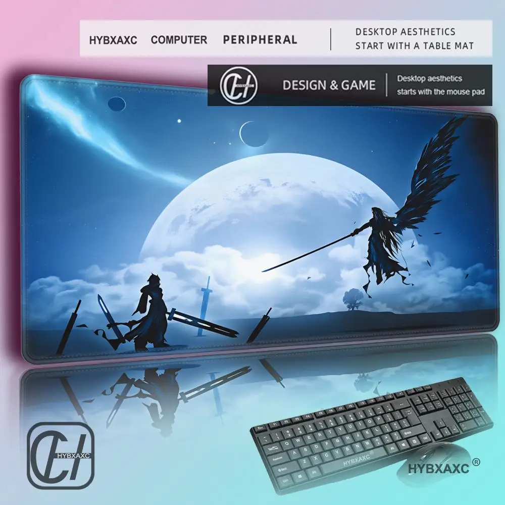 

HYBXAXC F-inal F-antasy VII Large Gaming Mouse Pad HD Computer Mousepad Gamer Laptop Mouse Mat Office Mausepad XXL Keyboard