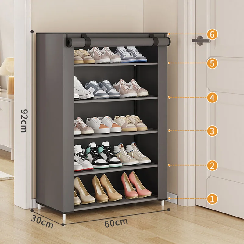 Shoe Rack Dustproof Fabric Storage Rack Simple Storage Multi-layer Shoe Cabinet Non-woven Household Shoe Rack Storage Cabinet