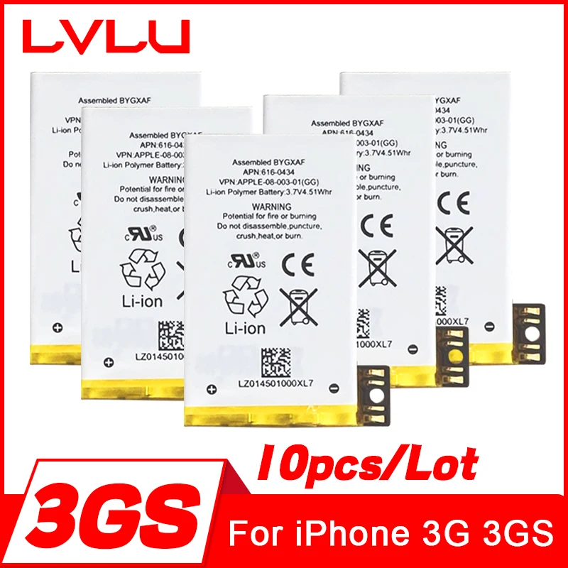 

10pcs/Lot High Quality Brand-New 616-0434 Replace Batteries For Apple IPhone 3GS 3G Smartphone Battery