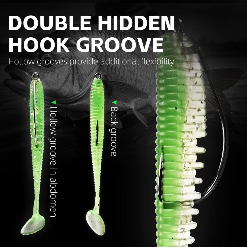 MEREDITH Awaruna Señuelos blandos Shad silicona para carpa - imagen 3