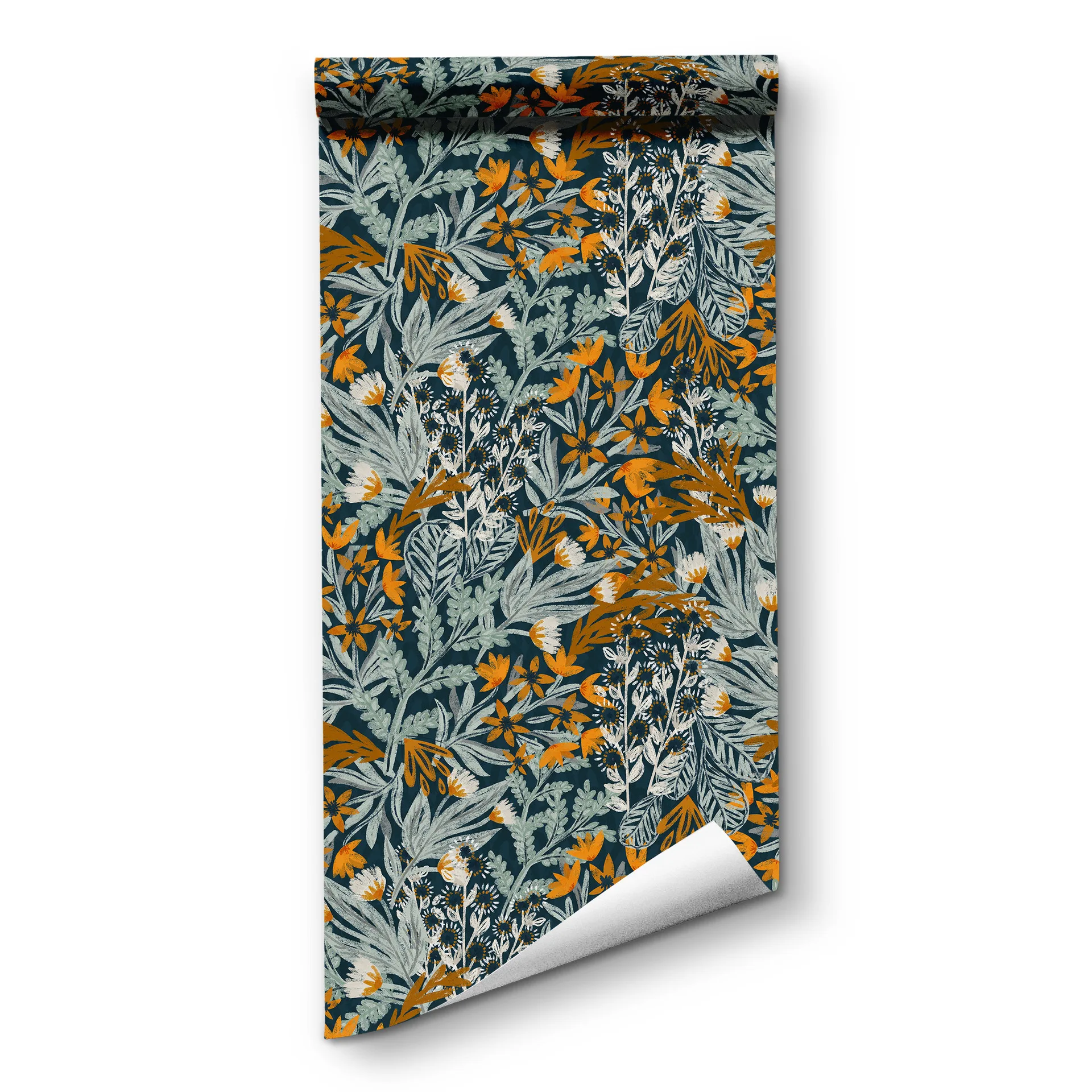 

Vintage Floral Peel and Stick Wallpaper for Bedroom Removable Leaves Wall Paper Boho Home Decorations