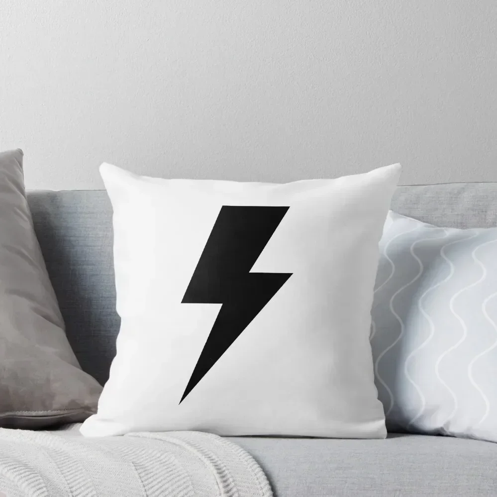 

Lightning Bolt (black) Throw Pillow sleeping pillows Cusions Cover Christmas Covers For Cushions pillow