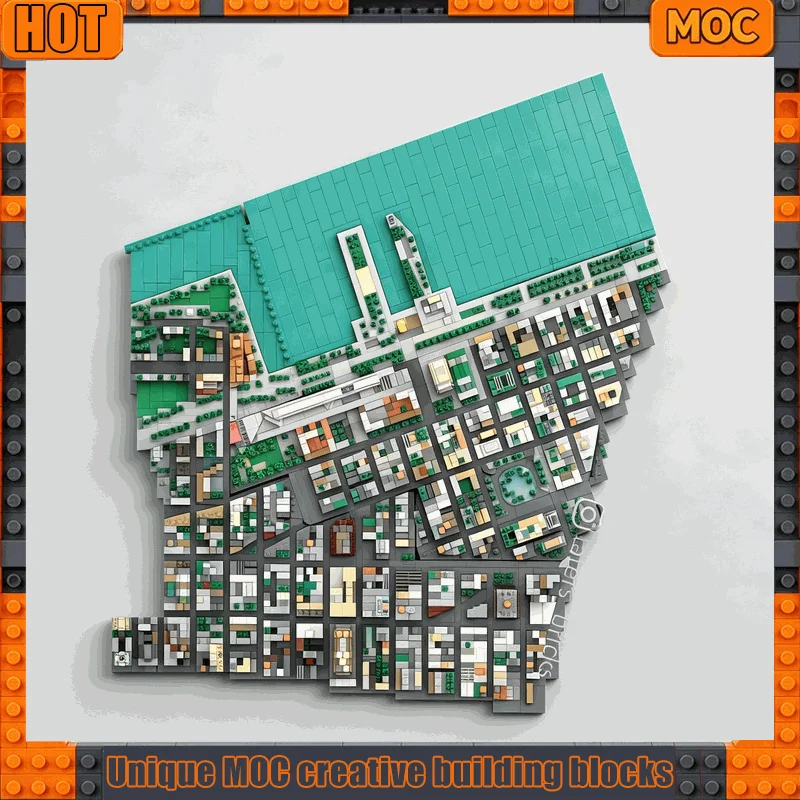 5696PCS Tribeca New York City Modern Urban Streetscape Building Blocks Model Custom Puzzle DIY Assembly Toy Gift Collection