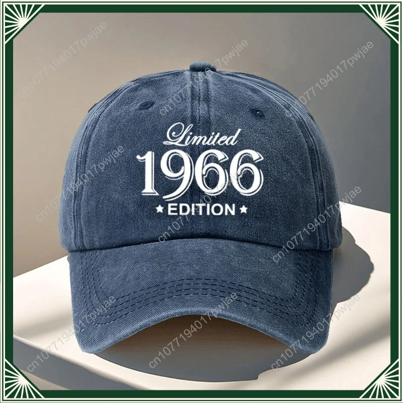 1pc Limited Edition 1966 Vintage Baseball Cap - Adjustable Snapback Retro 60s Design, Breathable Suitable for Men & Women, Stret