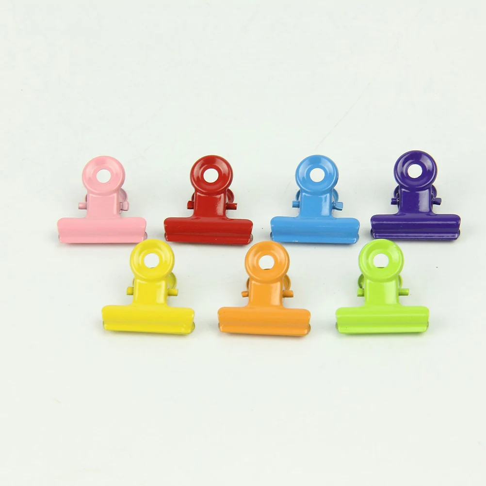 20pcs 31Mm Small Colorful Metal Binder Clips Strong Paper File Clamps Reusable Office Storage Mixed Colors