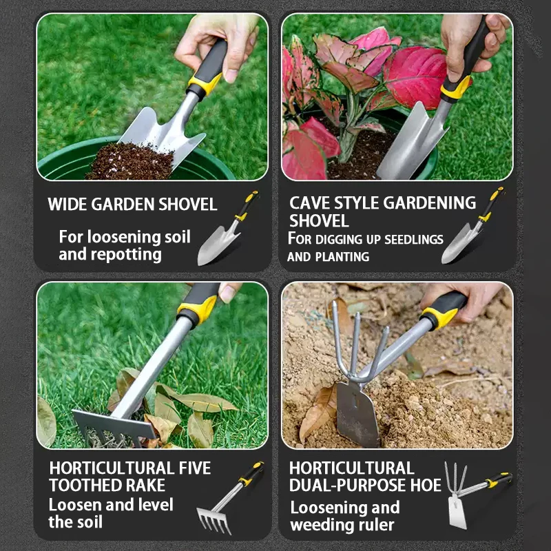 Outil de plantation d'arbres houe outil de jardinage à double usage pour creuser le désherbage et la plantation de légumes