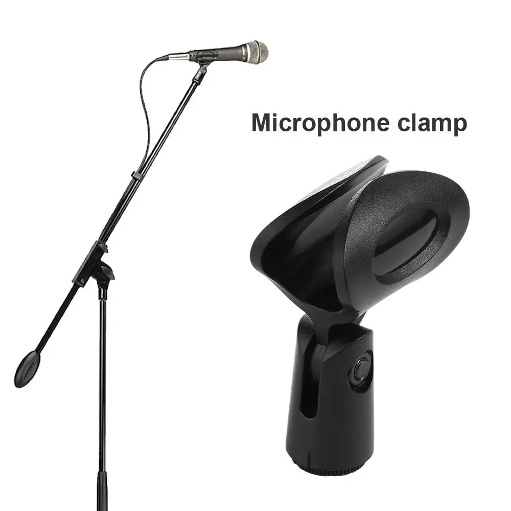 Plastic No Hole Microphone Accessorie Clip-On U-Shaped Mic Clip Microphone Holder Microphone Clamp Wireless Microphone Mount