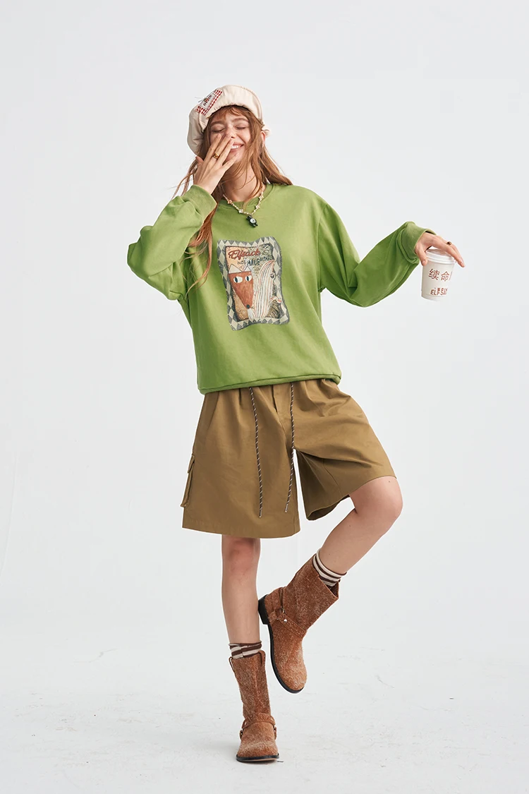 ELFSACK Damen-Sweatshirt mit Grafik- und Slogan-Print, Alltags-Outdoor-Oberteil – Detail 28