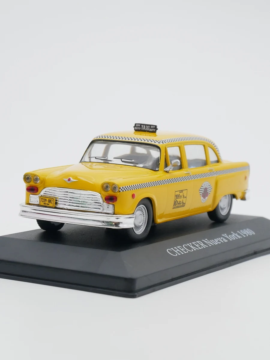 Ixo 1:43 Checker New York Taxi 1980 Diecast Car Model Metal Toy Vehicle