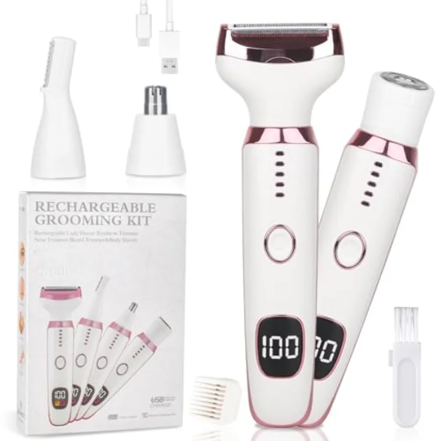 

Electric Razors LED Display for Women Men, 2026 Wet/Dry Lady Electric Shaver, 4 in 1 Hair Remover with IPX7 Waterproof, Smooth
