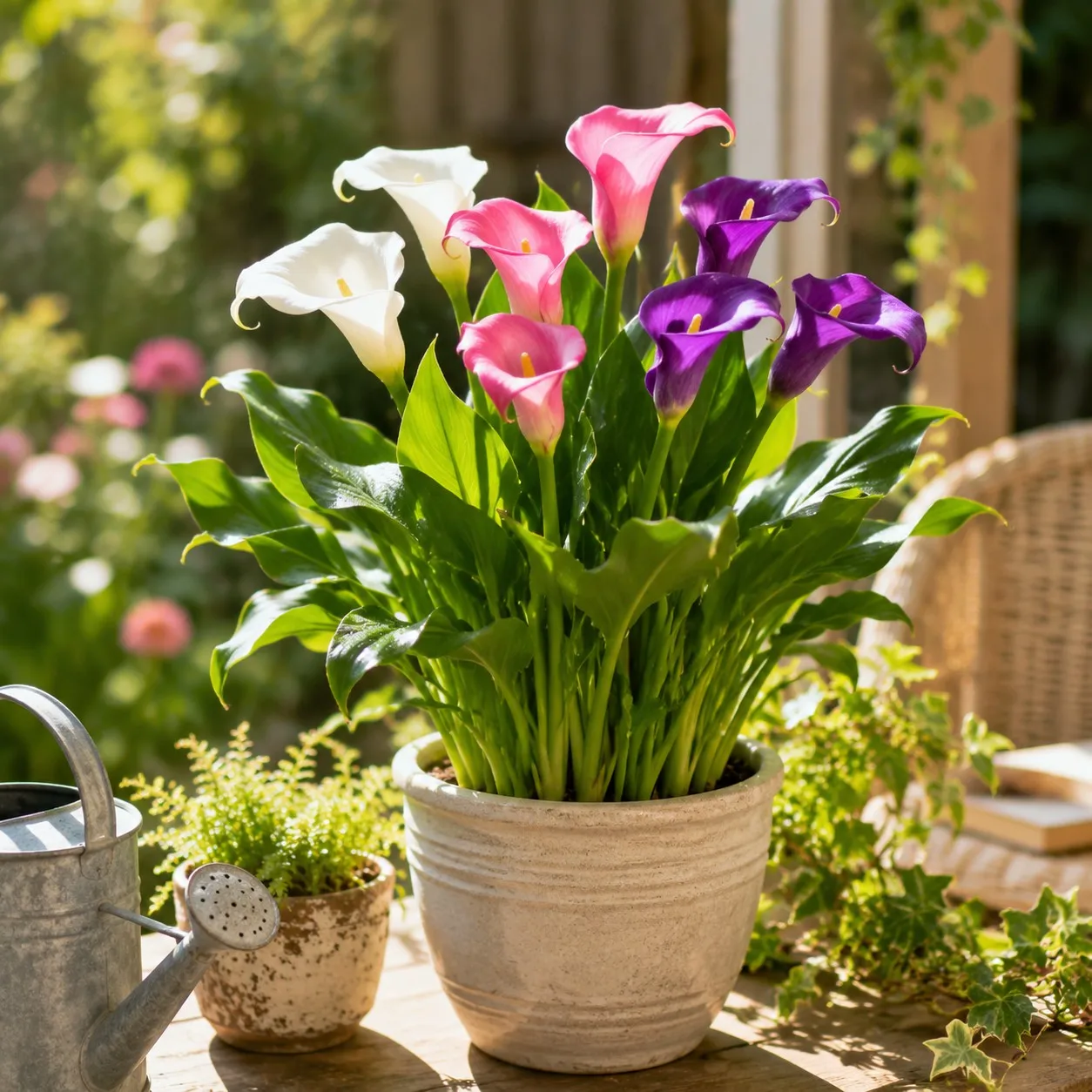108 Semillas de Lirio de Cala de Colores Variados, Elegantes Flores para Macetas de Interior y Exterior, para Jardín, Patio y Exhibición de Flores Cortadas