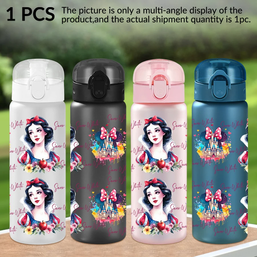 

1Pc Disney, Snow White, Castle, 26oz plastic water bottle with pattern, outdoor sports water cup birthday/homecoming gift