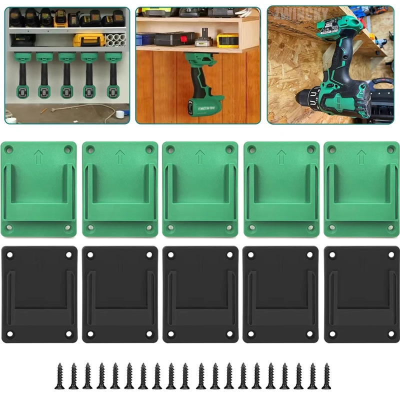 

5PCS Power Tool Holder 3-in-1 Stand For Hitachi For Hikoki For Metabo HPT 18V/36V Battery Tool Storage Rack Bracket