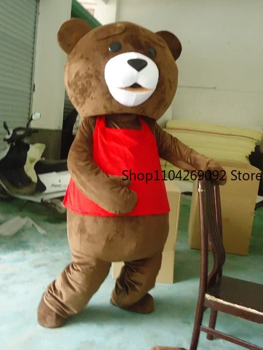 Hot Sale Teddy Bear Mascot Costume Cartoon Cosplay Costume Outdoor Character Bear Mascotter Carnival Props Advertising Event